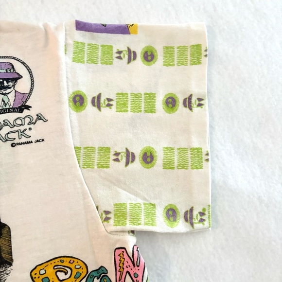 Vintage Panama Jack AOP Single Stitch Pastel T-Shirt Tee Size Youth Small - Picture 5 of 8